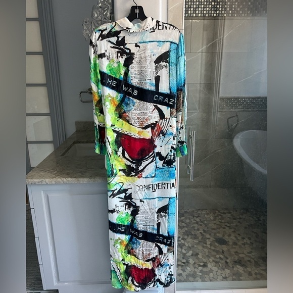 Alice + Olivia X Basquiat Chassidy Maxi Shirt Dress - Picture 14 of 16